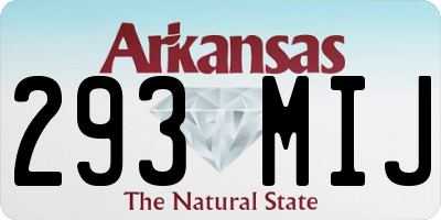 AR license plate 293MIJ