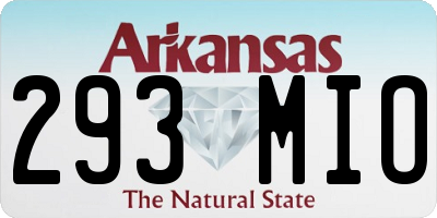 AR license plate 293MIO
