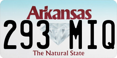 AR license plate 293MIQ