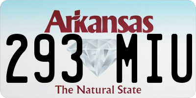 AR license plate 293MIU