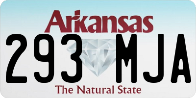 AR license plate 293MJA
