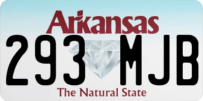 AR license plate 293MJB