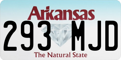 AR license plate 293MJD