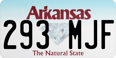 AR license plate 293MJF