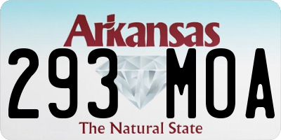 AR license plate 293MOA