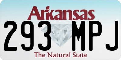 AR license plate 293MPJ