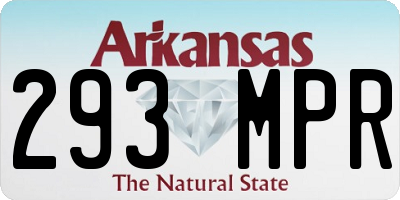 AR license plate 293MPR