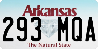 AR license plate 293MQA