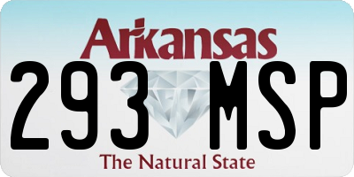 AR license plate 293MSP