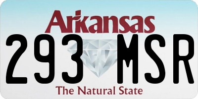 AR license plate 293MSR