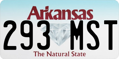 AR license plate 293MST
