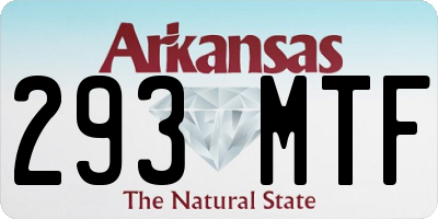AR license plate 293MTF