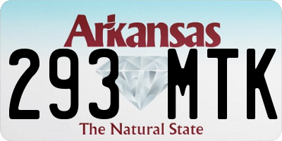 AR license plate 293MTK