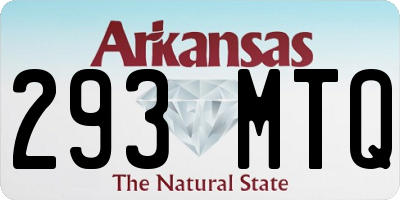 AR license plate 293MTQ