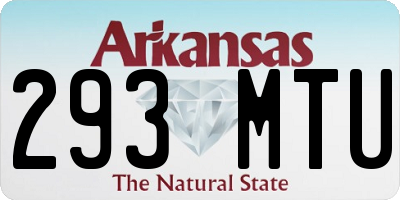 AR license plate 293MTU