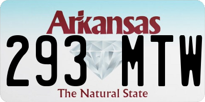 AR license plate 293MTW