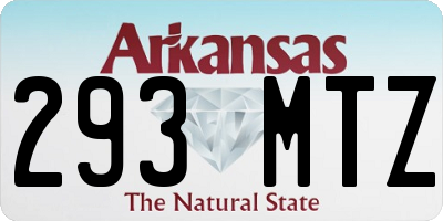 AR license plate 293MTZ