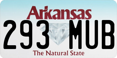AR license plate 293MUB