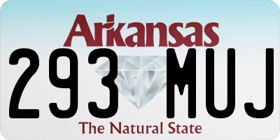 AR license plate 293MUJ