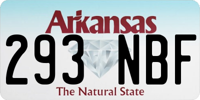 AR license plate 293NBF