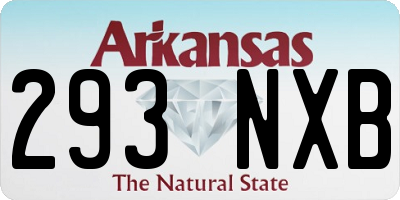 AR license plate 293NXB