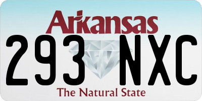 AR license plate 293NXC