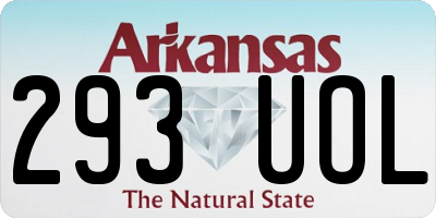AR license plate 293UOL