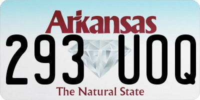 AR license plate 293UOQ