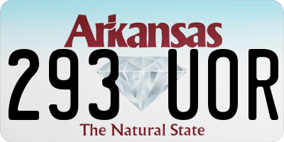 AR license plate 293UOR
