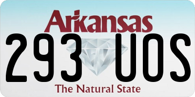 AR license plate 293UOS