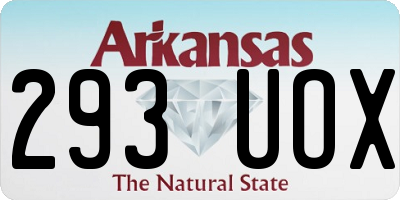 AR license plate 293UOX