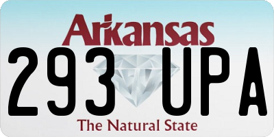 AR license plate 293UPA