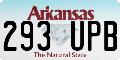 AR license plate 293UPB