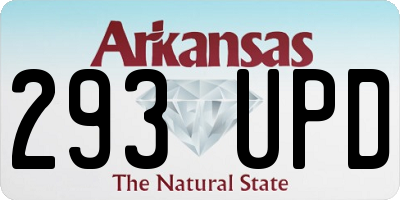 AR license plate 293UPD
