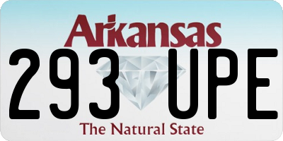 AR license plate 293UPE