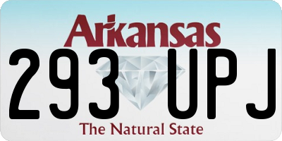 AR license plate 293UPJ