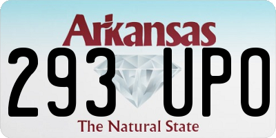 AR license plate 293UPO