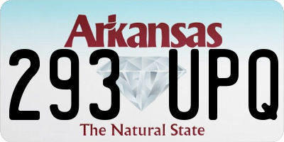 AR license plate 293UPQ