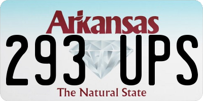 AR license plate 293UPS