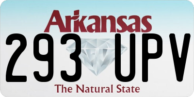 AR license plate 293UPV
