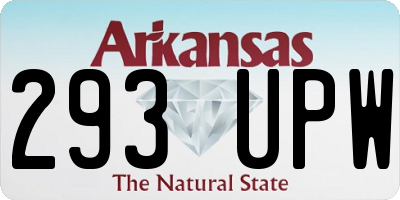 AR license plate 293UPW