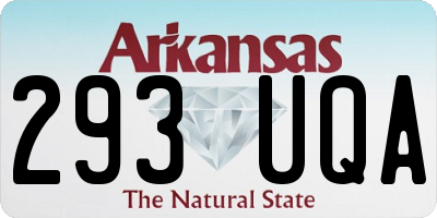 AR license plate 293UQA