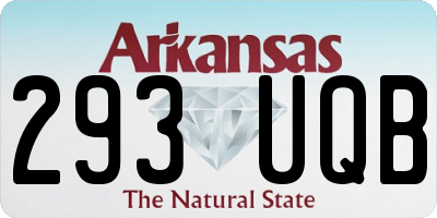 AR license plate 293UQB