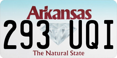 AR license plate 293UQI