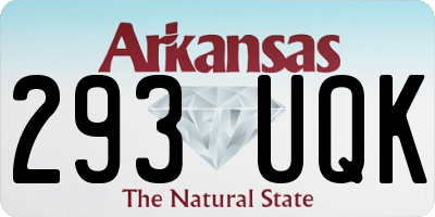 AR license plate 293UQK
