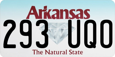 AR license plate 293UQO