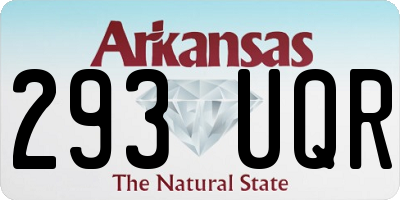 AR license plate 293UQR