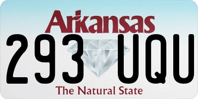 AR license plate 293UQU