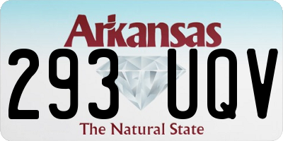 AR license plate 293UQV