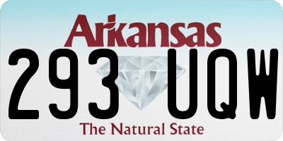 AR license plate 293UQW